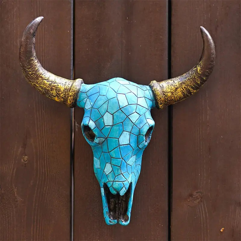 Turquoise Cow Skull