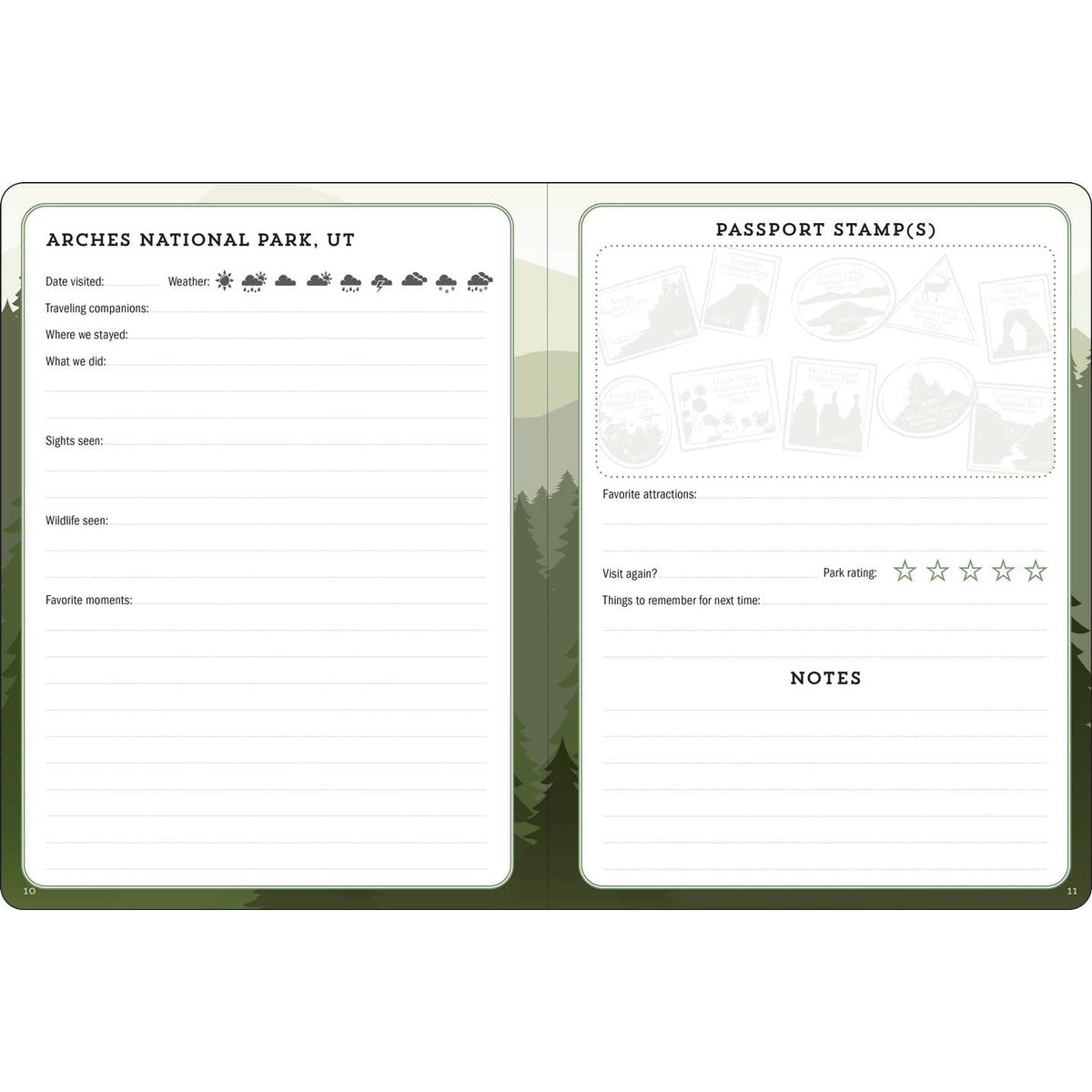USA National Parks Passport Book