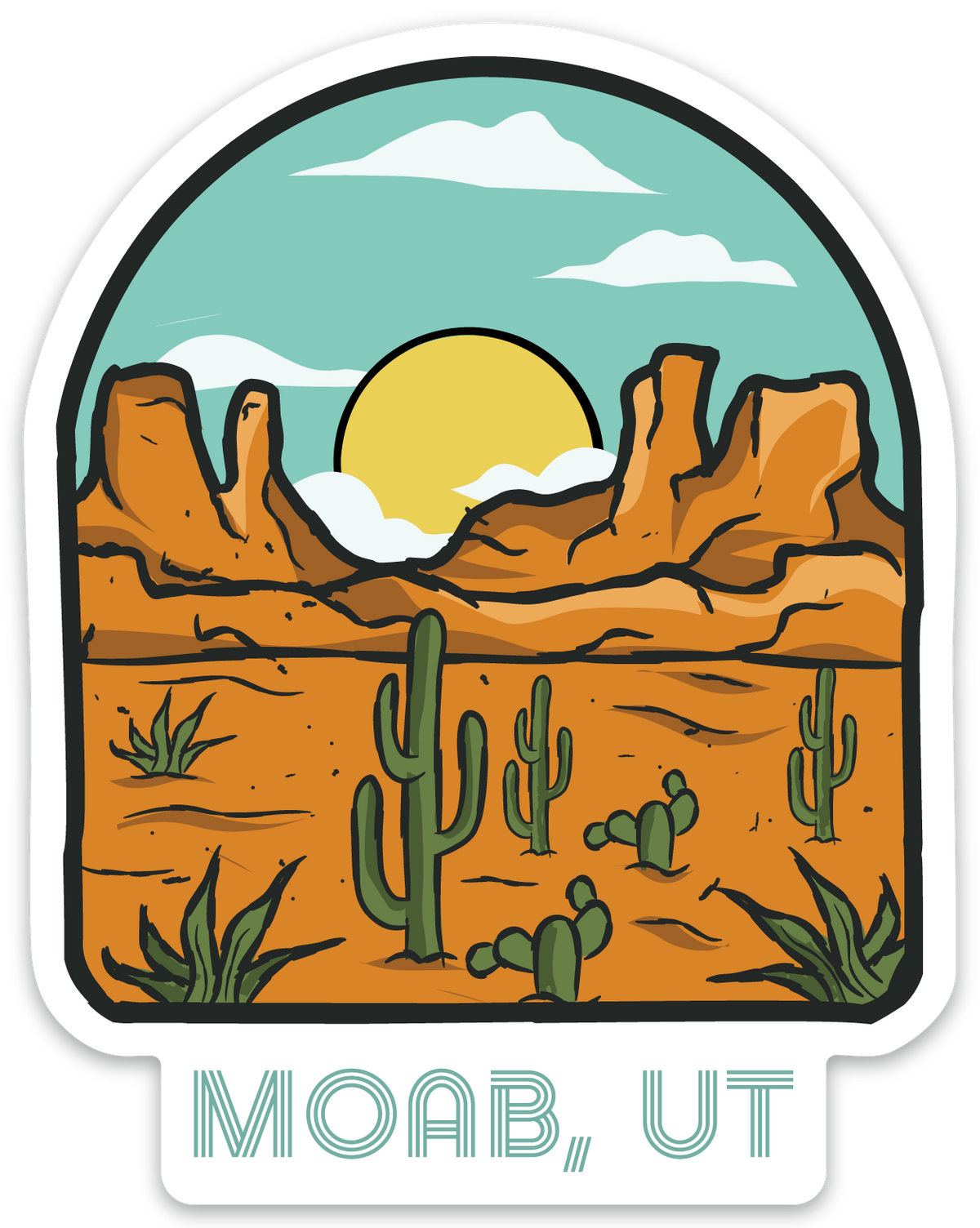 Moab, UT Canyon Desert Scene Magnet