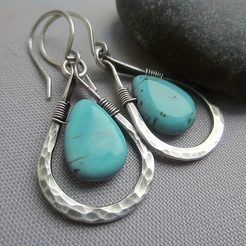 Teardrop Turquoise Earrings