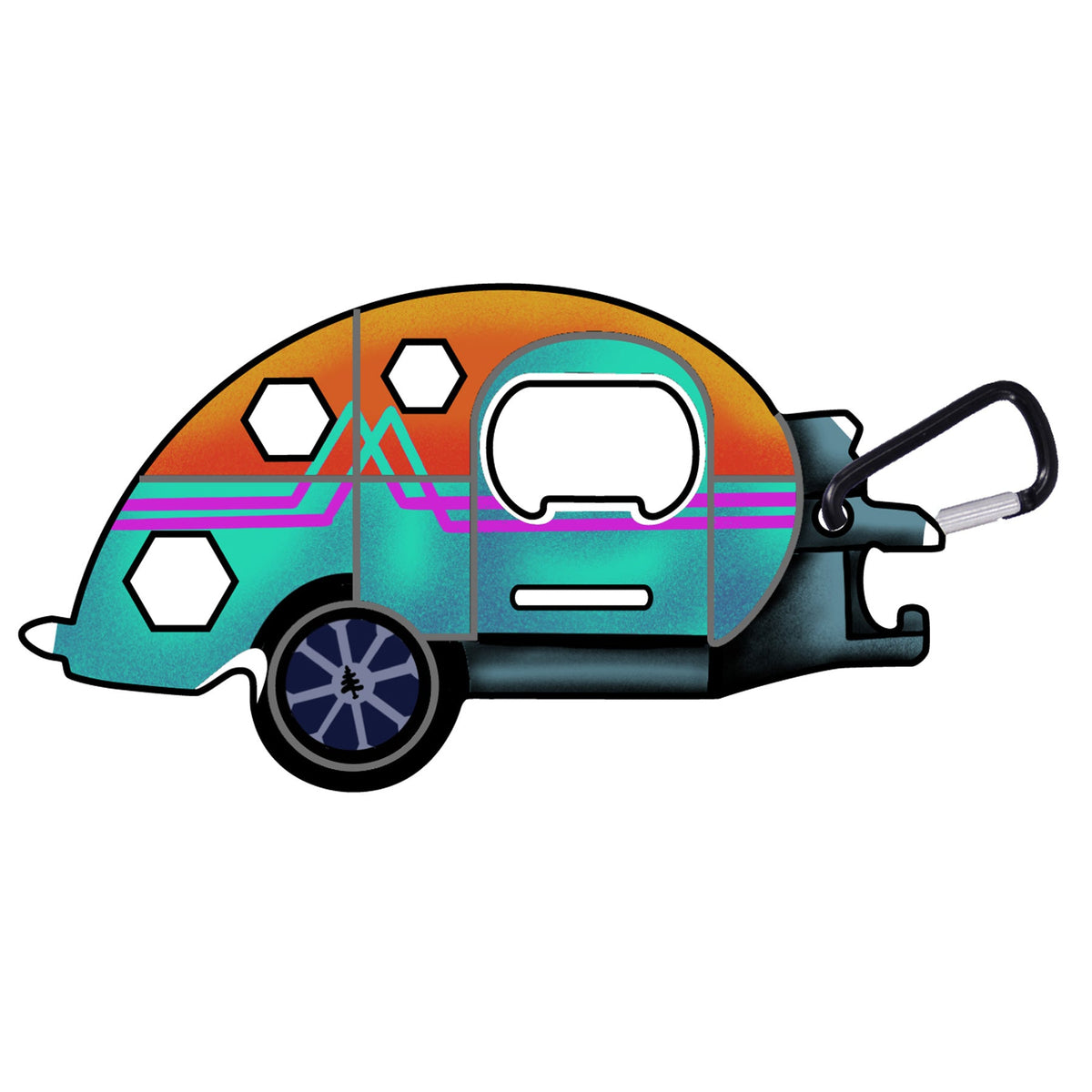 Cool Colors Camper Multitool w/ Carabiner